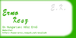 erno kesz business card